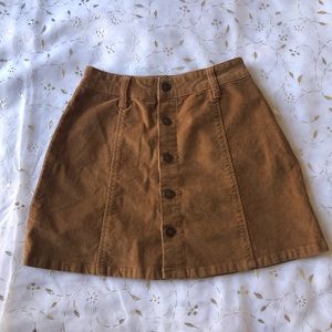 Brown Corduroy Skirt